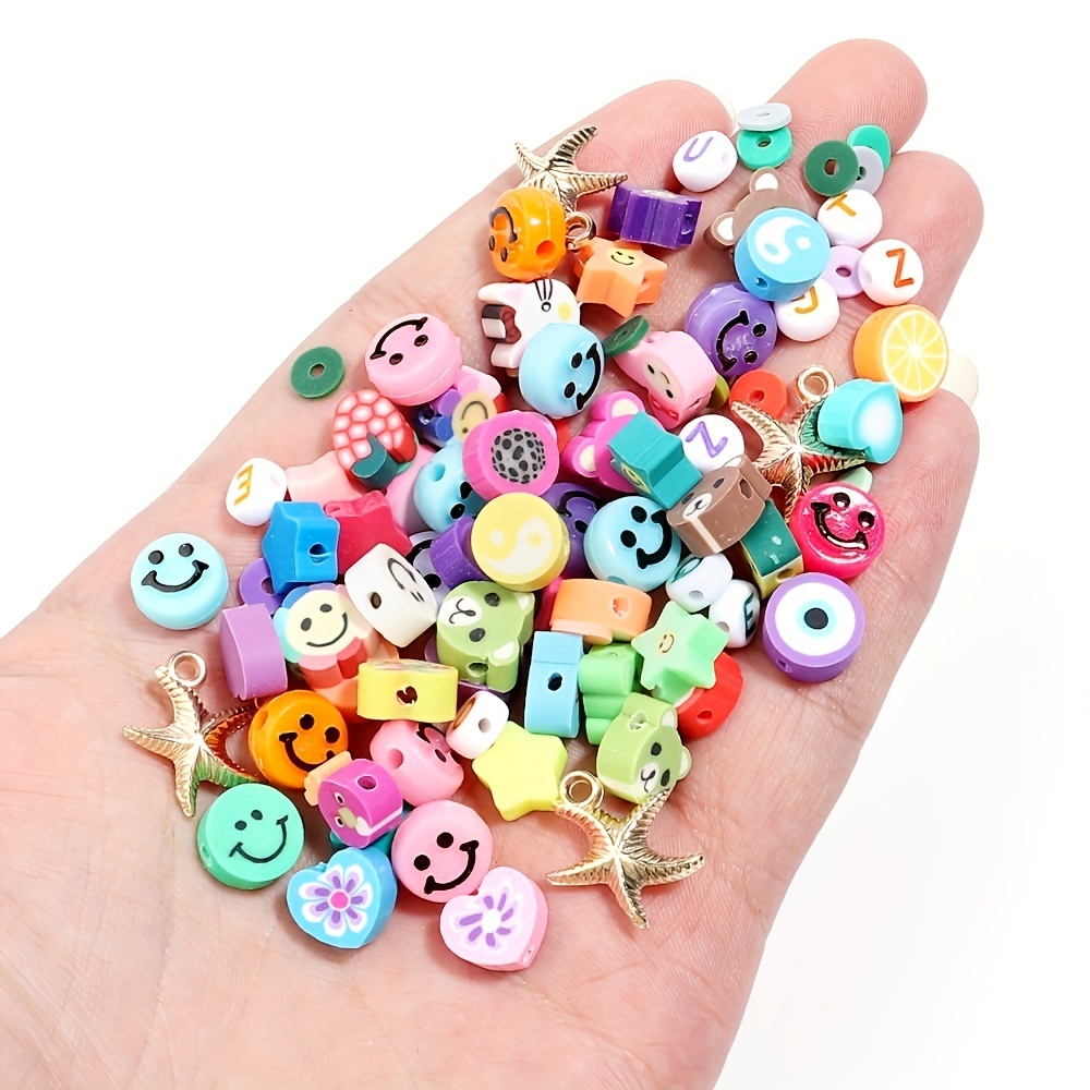 Polymer Clay Beads Loose Spacer Beads DIY Accessories Set Box